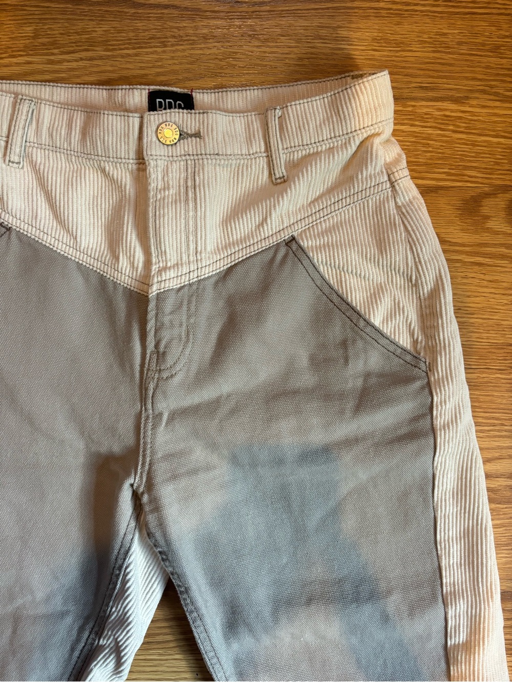 BDG Two-Tone Jeans in Tan and Beige